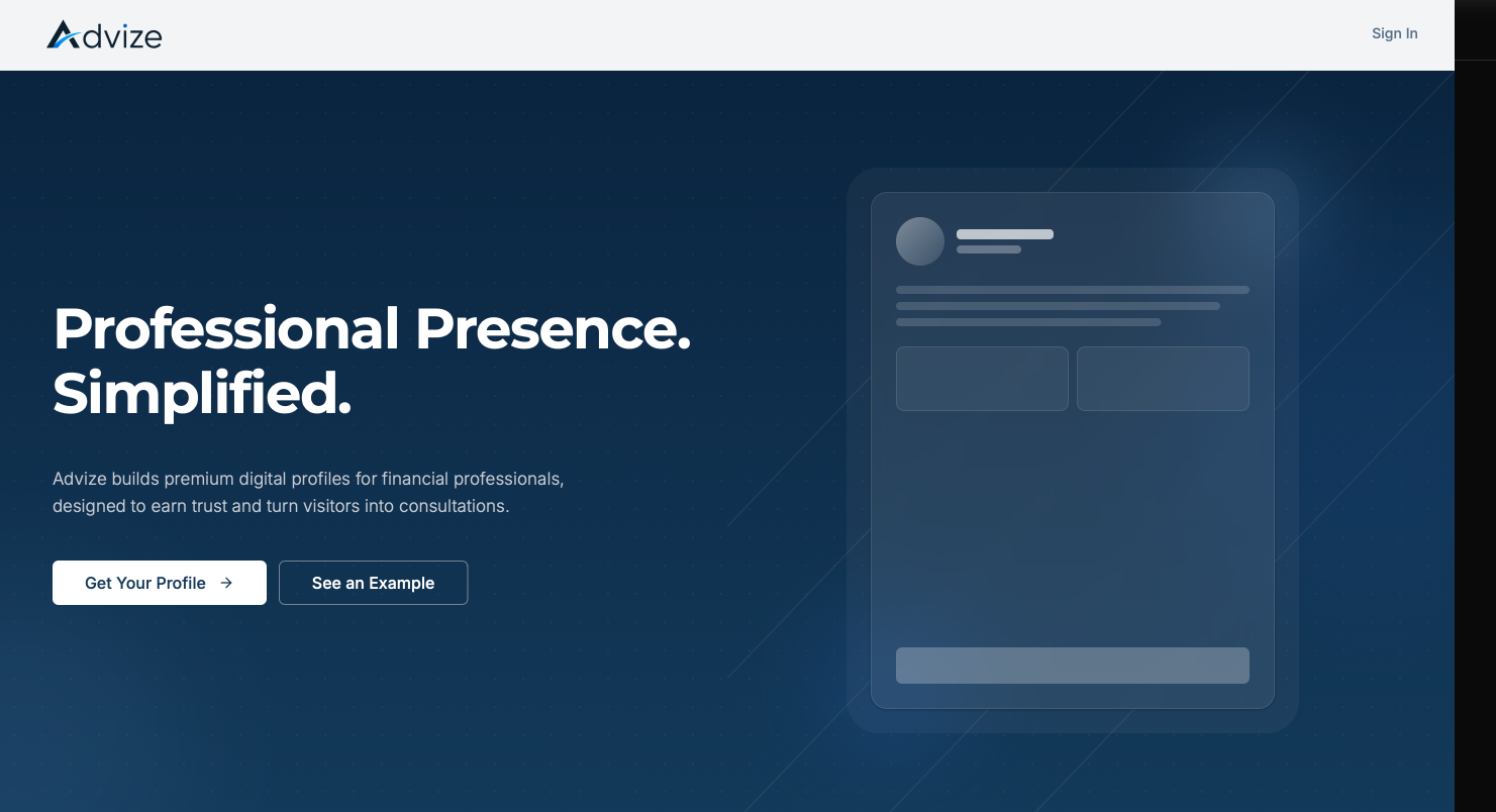 Advize screenshot